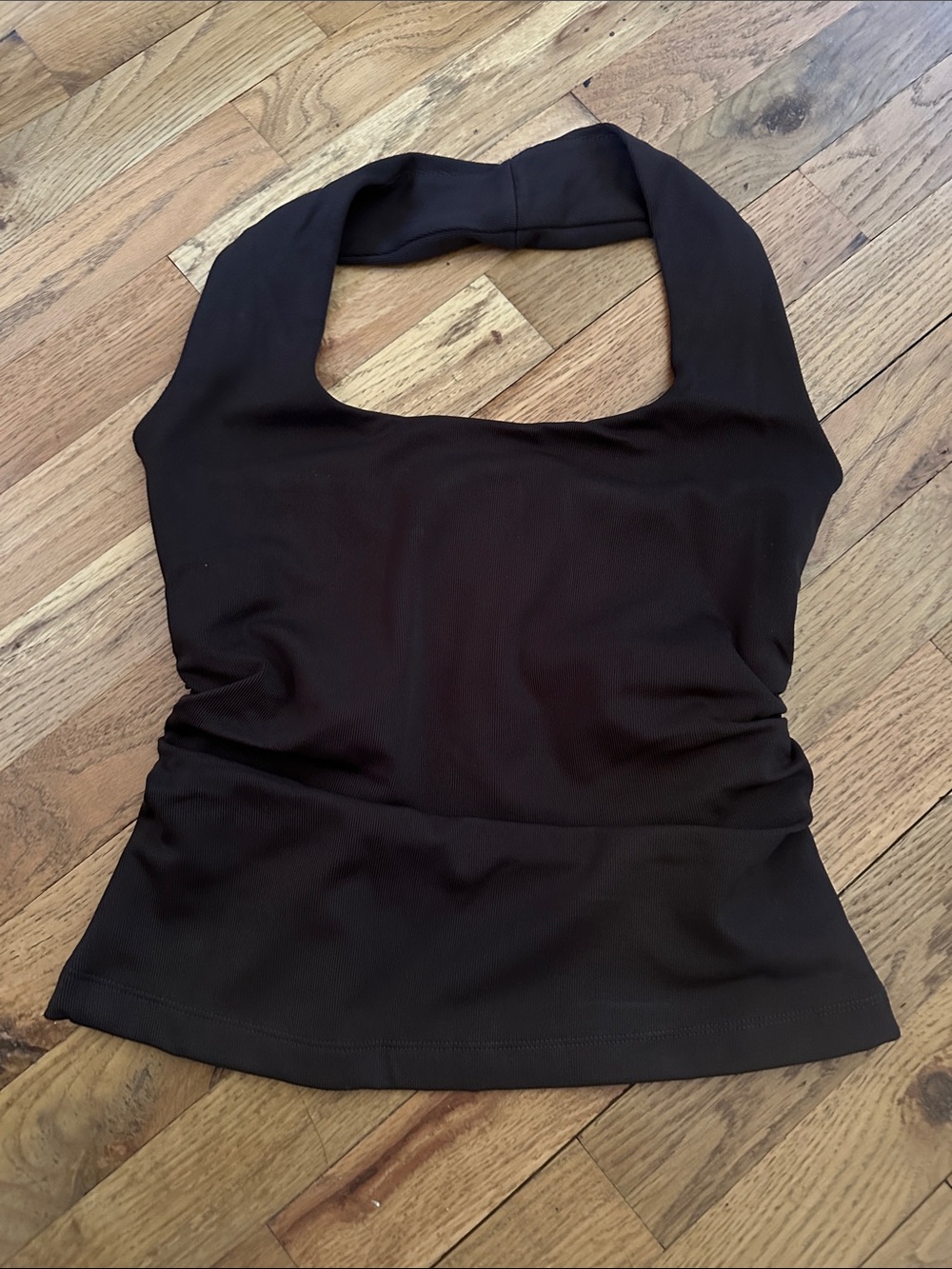 NWT Banana Republic Sculpted-Stretch Rib Halter Tank, Brown, Size XS